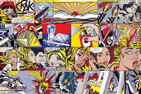 Roy Lichtenstein Collage Pop Art Canvas Wall Decor Canvas Prints
