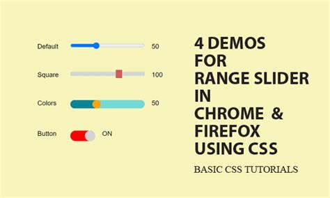 4 Demos For Range Slider In Chromefirefox By Css Easy Code Share