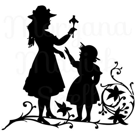 Fairy Tale Silhouette Royalty Free Clip Art Instant Etsy