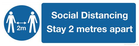 Social Distancing Stay 2 Metres Apart Stocksigns
