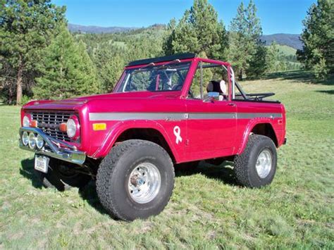 Buy Used 74 Ford Bronco Cranberry Colored Breast Cancer Survivor