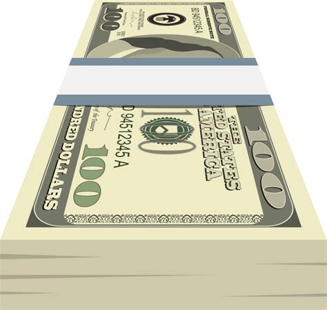 Stack Of 100 Dollar Bills Clipart