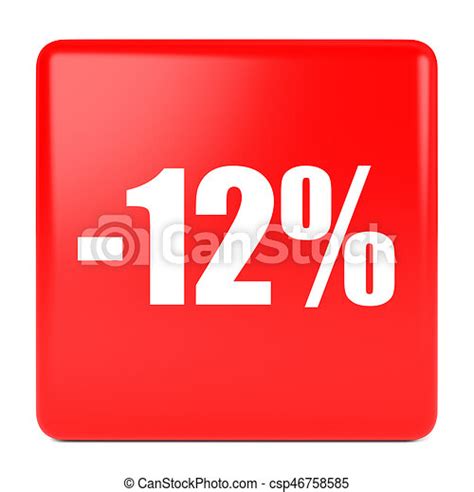 Twelve Percent Off Discount 12 3d Illustration On White Background