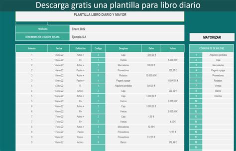 Plantilla Gratuita Para Libro Mayor En Excel Plantiexcels SexiezPicz