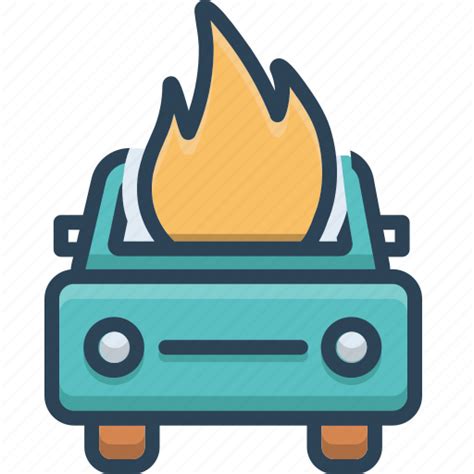 Accident Auto Burning Car Explosion Icon Download On Iconfinder