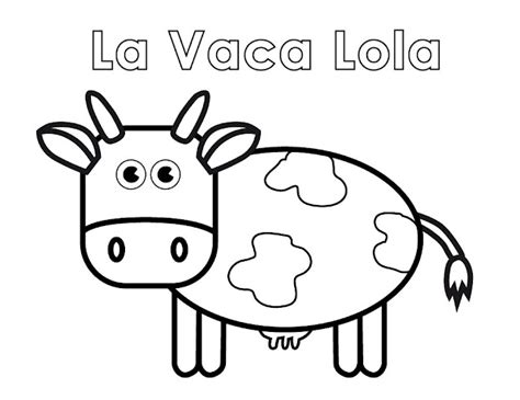 La Vaca Lola Para Colorear