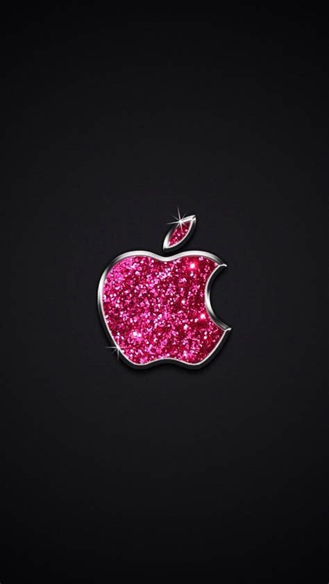 Sparkle Pink Apple Logo Wallpaper Apple Logo Wallpaper Iphone Apple