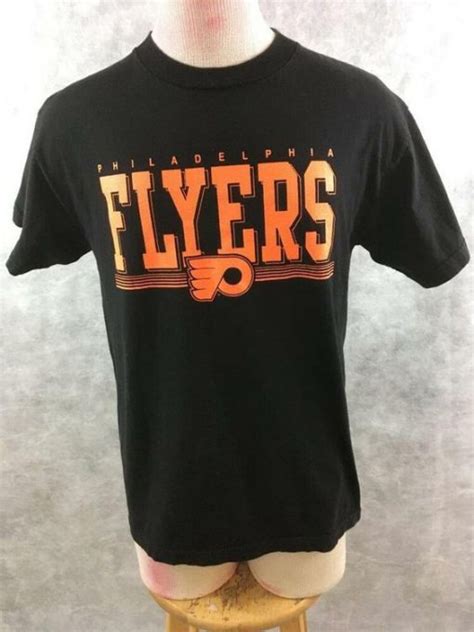 Philadelphia Flyers Hockey Size M Black Orange Cotton Tshirt Padshops