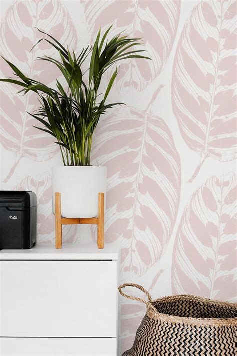 Botanic Ink In Blush Removable Wallpaper Etsy In Removable