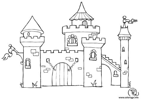 Coloriage chateau  JeColorie.com