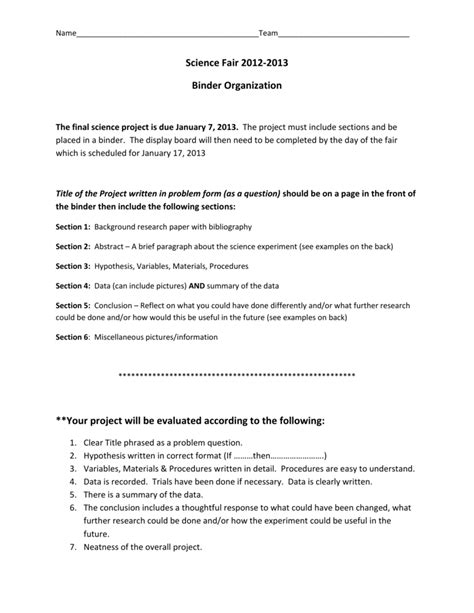 Science Fair Research Report What Is A Science Fair Research Paper
