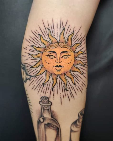 Discover More Than 85 Neo Traditional Sun Tattoo Super Hot In Coedo