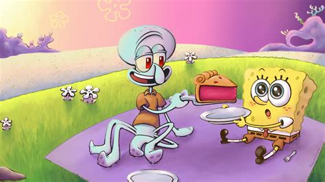 I Drew Spongebob And Squidward Having A Picnic Rspongebob