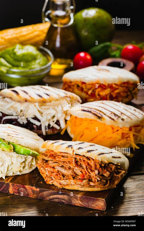 Different Types Of Arepas The Typical Venezuelan Food Stock Photo Alamy