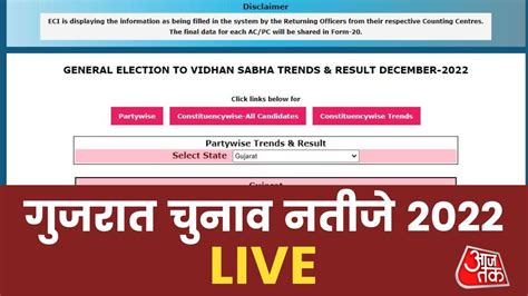 Gujarat Election Results On Eci Website बीजेपी ने गुजरात में रचा इतिहास चुनाव आयोग की साइट पर