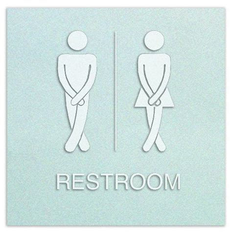 Glass Decorative Unisex Restroom Sign Humorous By Flauntartdesign 29