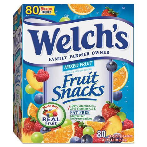 Welchs Gluten Free Fruit Snacks Mixed Fruit 09 Oz 80 Count
