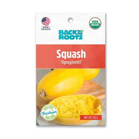 Back To The Roots Organic Spaghetti Squash Garden Seeds 1 Seed Packet