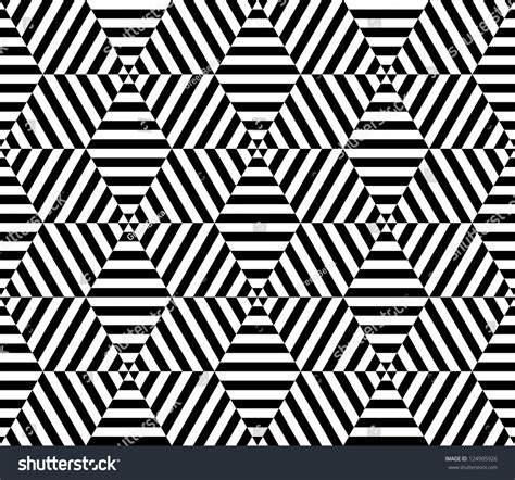 Black And White Hexagon Seamless Pattern Background Stock