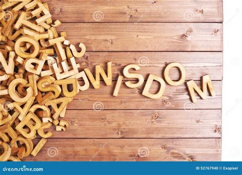 Word Wisdom Made With Wooden Letters Stock Photo Image Of Random