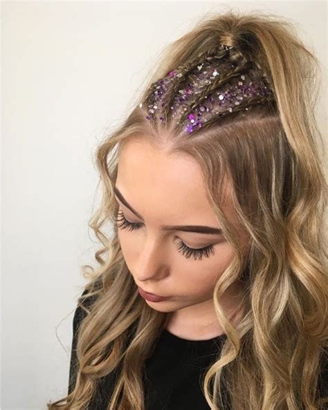 Glitter roots festival hair how-to & inspo | All Things ...