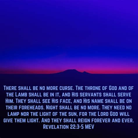 Revelation 223 5 There Shall Be No More Curse The Throne Of God And