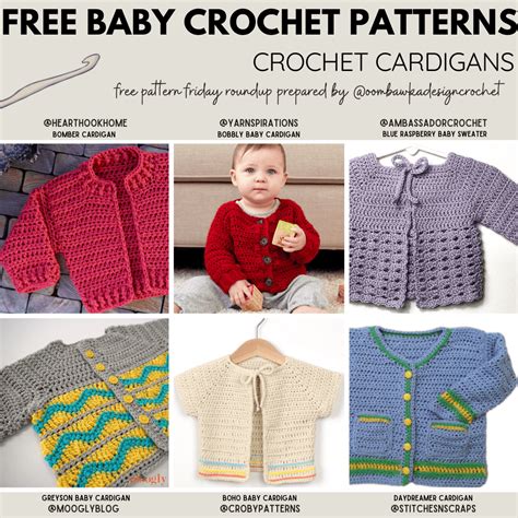 Free Crochet Baby Cardigan Patterns • Oombawka Design Crochet