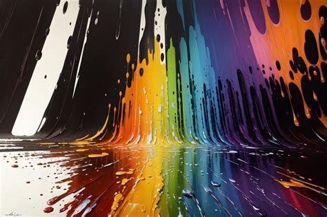 Premium Ai Image Abstract Artistic Watercolor Splash Rainbow Background
