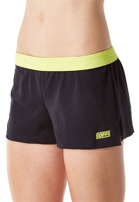 Soffe Soffe Juniors The New Low Rise Shorts Blacklimeade Xlarge