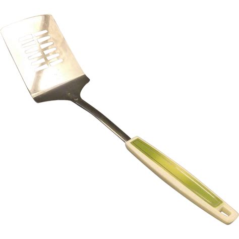 Ekco Green Handle Chromium Plated Spatula Turner Flipper Spatula