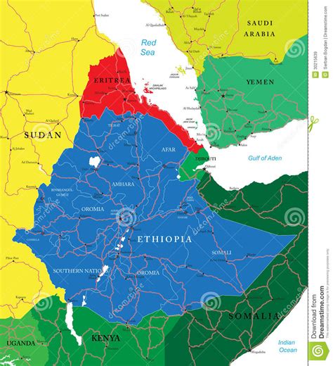 Online reserveren voor hotels in ethiopië, ethiopië. De Kaart Van Ethiopië Royalty-vrije Stock Afbeeldingen ...
