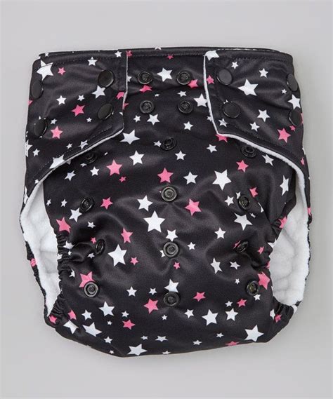 Take A Look At This Royal Fluff Black And Pink Stars Pocket Diaper On