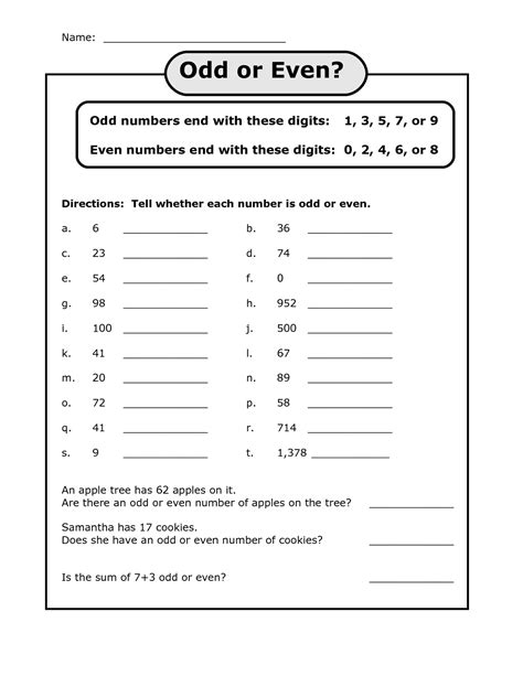 Even And Odd Numbers Worksheets Free Printable Printable Templates