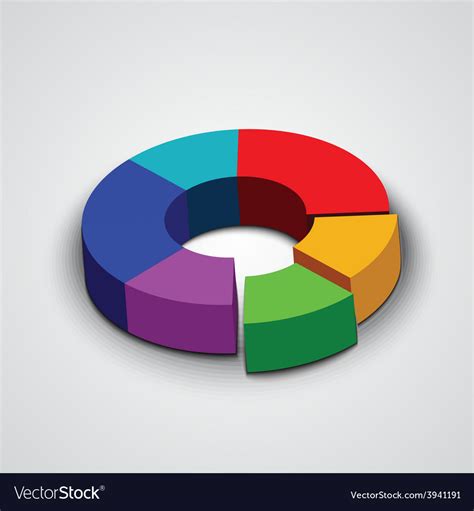 Abstract Round 3d Business Pie Chart Royalty Free Vector