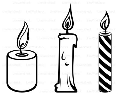 Black And White Candle Clipart 10 Free Cliparts Download Images On