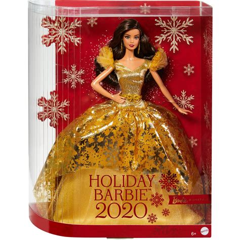 Barbie Signature 2020 Holiday Barbie Doll 12 Inch Brunette Curly Hair