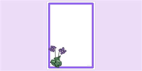 Free Simple Blank Violet Page Border Page Borders Twinkl
