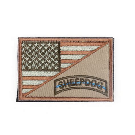 Usa American Flag Sheepdog Tactical Us Army Morale Badge Embroidered