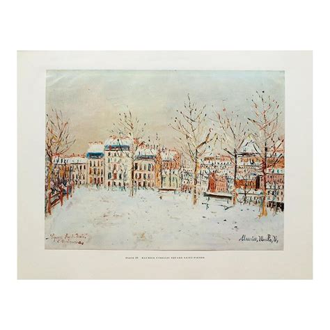 1950s After Maurice Utrillo Square Saint Pierre First Edition Swiss