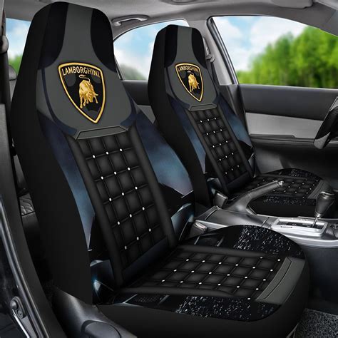 Set Of 2 Lamborghini Custom Car Seat Covers Car Seat Covers Etsy