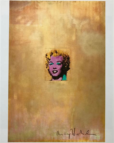 Andy Warhol Gold Marilyn Signed Print 1986