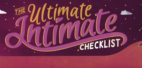 sexual health tips and advice the intimacy checklist