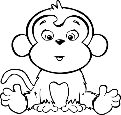 Simple Monkey Coloring Pages Richard Fernandezs Coloring Pages
