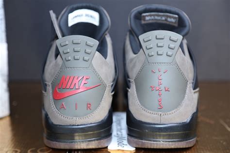 Detailed Looks At The Olive Travis Scott X Air Jordan 4 House Of Heat