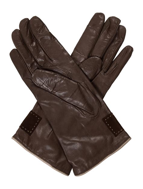 Cashmere Lined Leather Gloves Women F