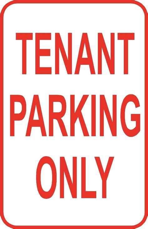 Tenant Parking Only Parking Lot Sign 12 X 18 Aluminum Metal Road Str