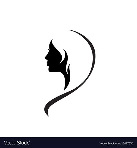 Beautiful Woman Face Icon Royalty Free Vector Image