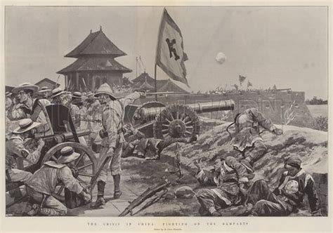 The Crisis In China Fighting On The Ramparts Stock Image Look And Learn