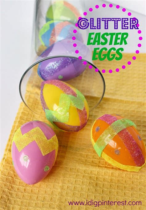 Glitter Easter Eggs Kids Craft Easter Crafts Diy Easter Eggs Kids