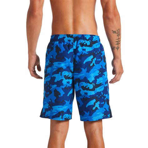 Nike Mens Camo Vital Extended Volley Swim Shorts Academy